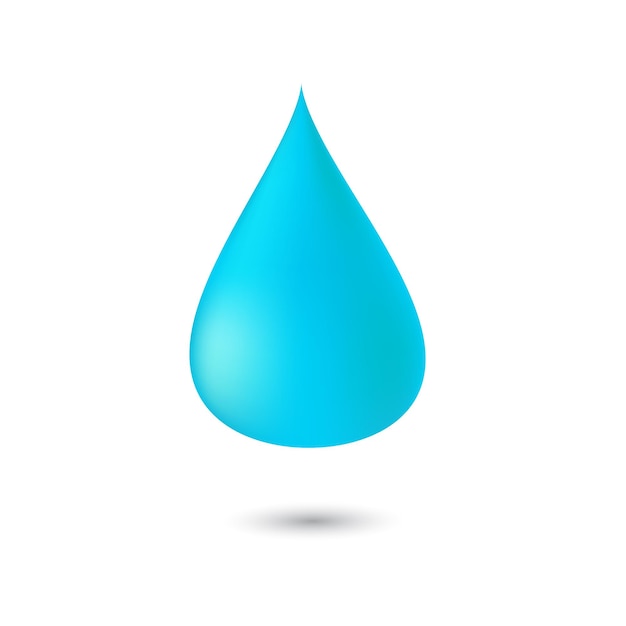 Blauwe water vloeibare druppel vector illustratie aqua symbool