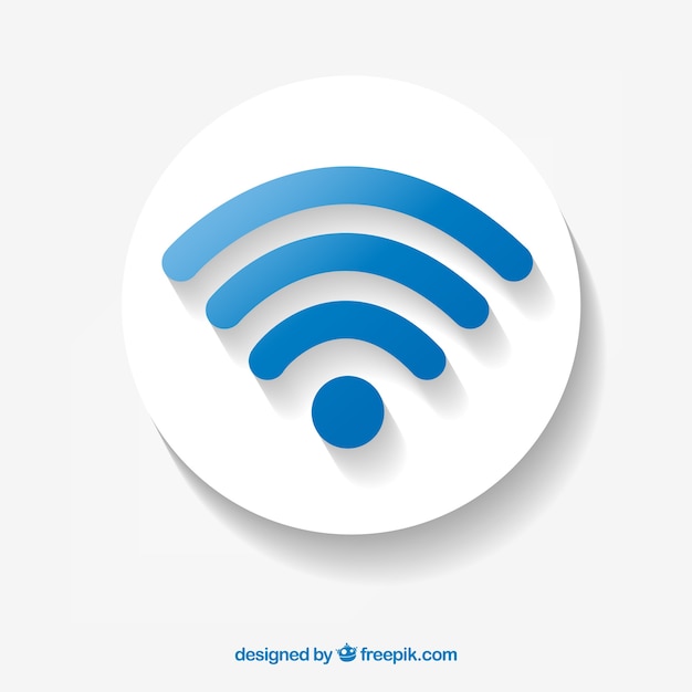 Vector blauwe wifi symbool achtergrond