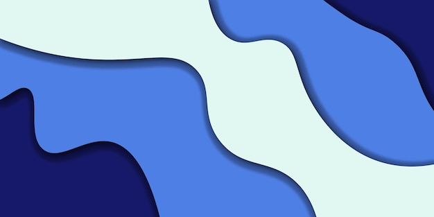 Blauwe zee golven abstracte gradiënt achtergrond