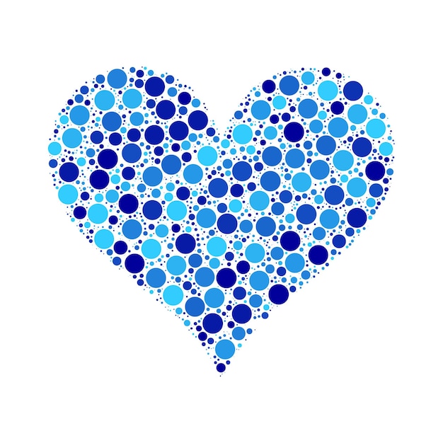 Vector blauwe zeepbel liefde hart symbool vector kunst