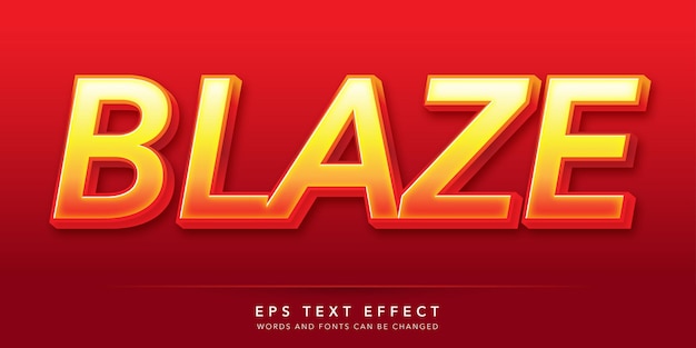 blaze 3d editable text effect