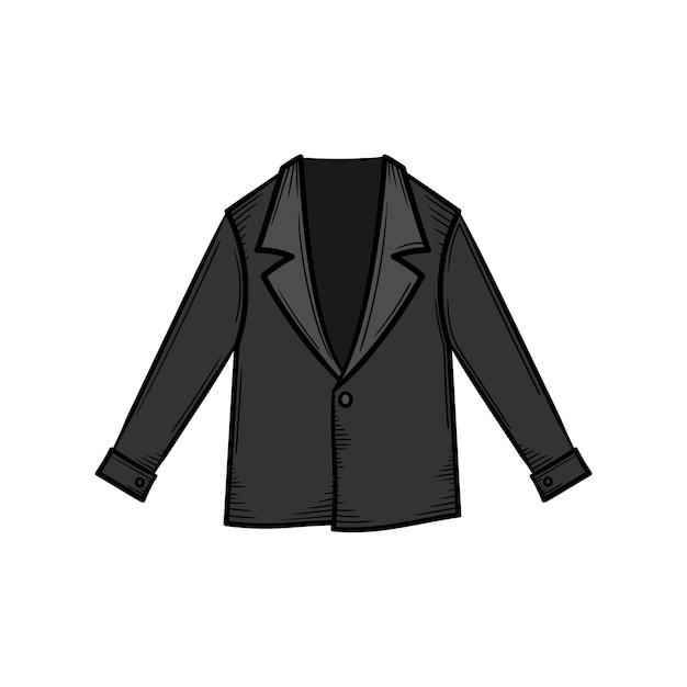 Vector blazer cloth hand drawn illustration sketch vector design