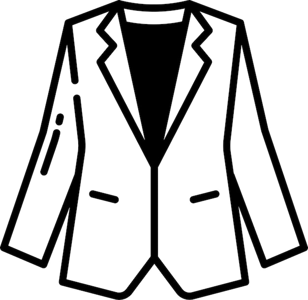 Blazer glyf en lijnvector illustratie