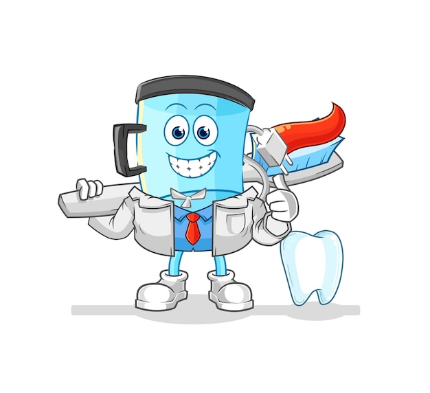 Blender tandarts illustratie karakter vector
