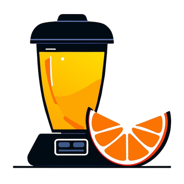 Vector blender with juice vector illustration doodle