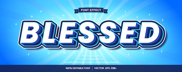 Blessed - easy editable font effect