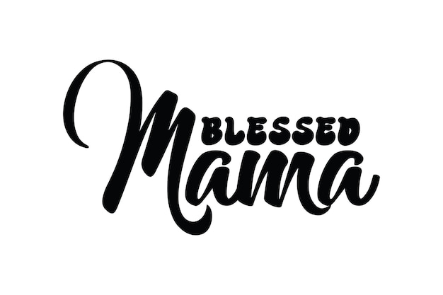ベクトル 「祝福されたママ」というタイトルの祝福されたママのロゴ
