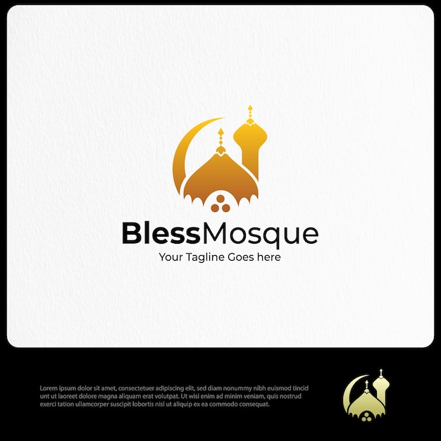 Vector blessmosque islamic ramadhan logo