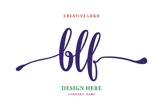BLF lettering logo is simple easy to understand and authoritative