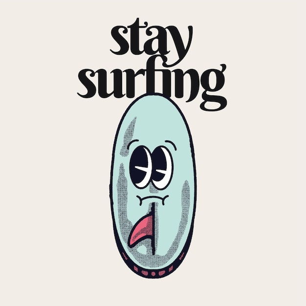 Blijf surfen met Surf Groovy Character Design