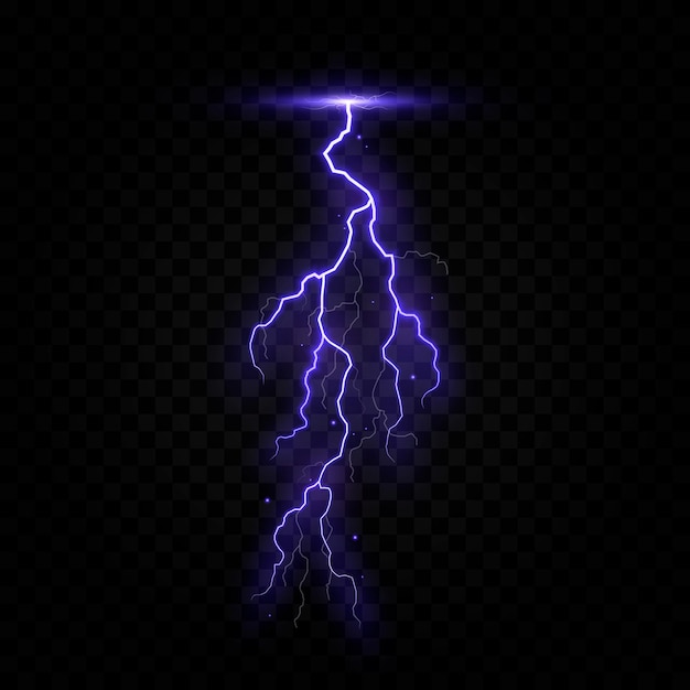 Bliksem donder storm elektrisch vector bout png onweer licht effect hemel flits grafisch geïsoleerd realistisch achtergrond elektrisch set energie stormachtig staking bliksemschicht transpa