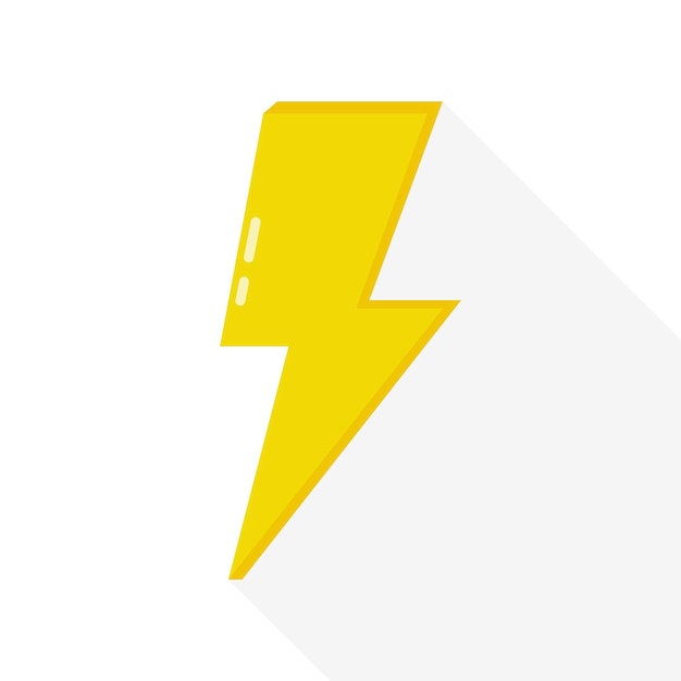 Vector bliksem stop gevaar bliksem teken gele kleur realistisch 3d-ontwerp