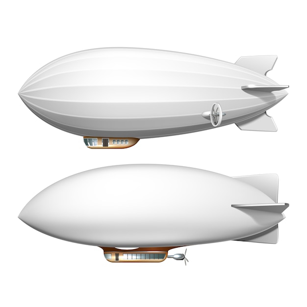 Blimp Blank Helium Airship Transport Set