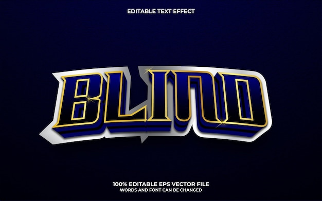 Blind 3d text effect