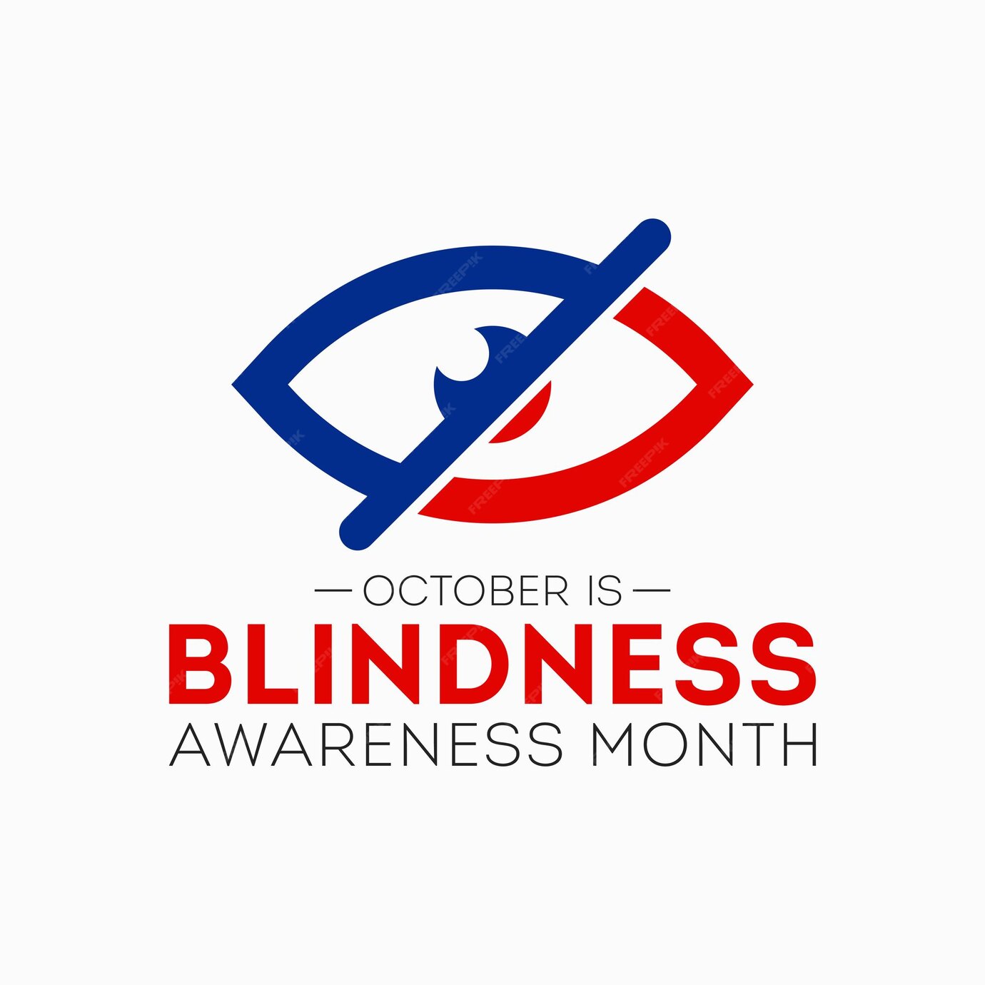 Premium Vector Blindness awareness month is observed every year in