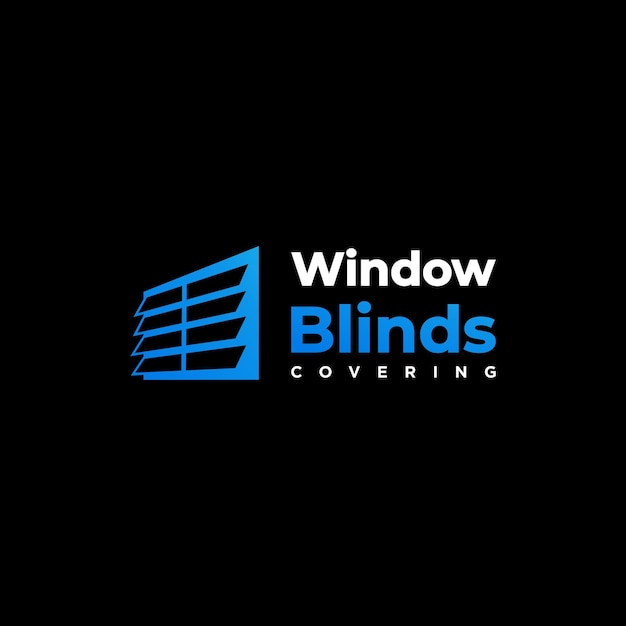 Blinds windows coverings logo vector abstract Premium Vector