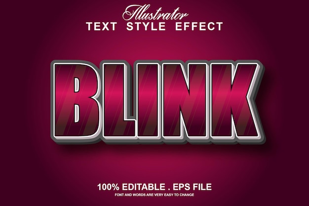 blink text effect editable