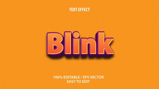 Blink text effect Premium Vector