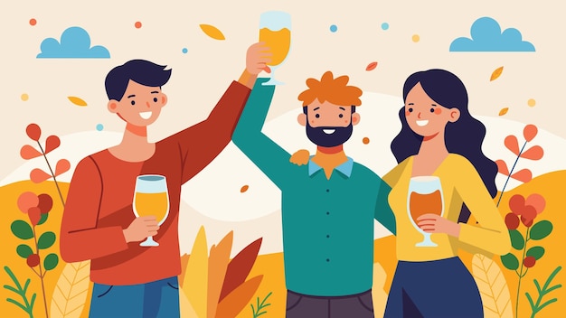 Vector a blissful moment captured as a family raises their glasses in a toast celebrating their hard work