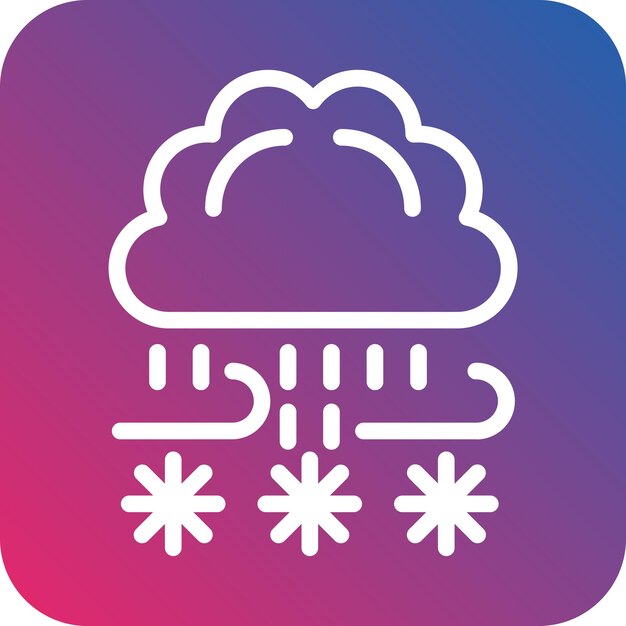 Vector blizzard icon style