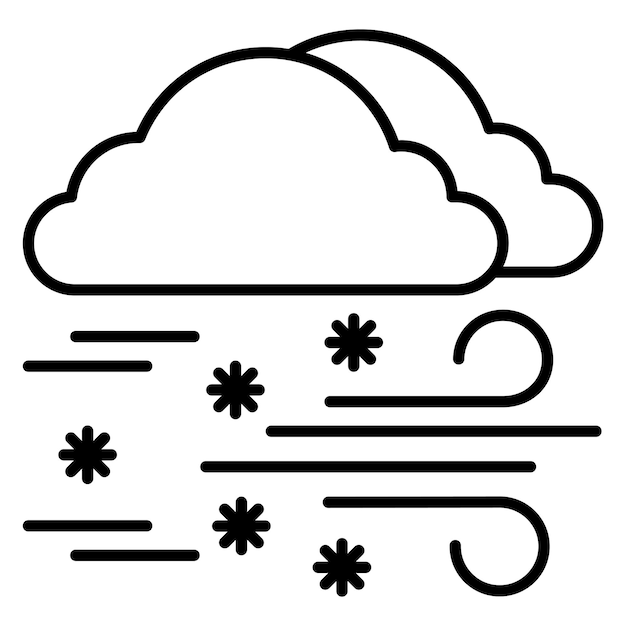 Stile di illustrazione vettoriale di blizzard