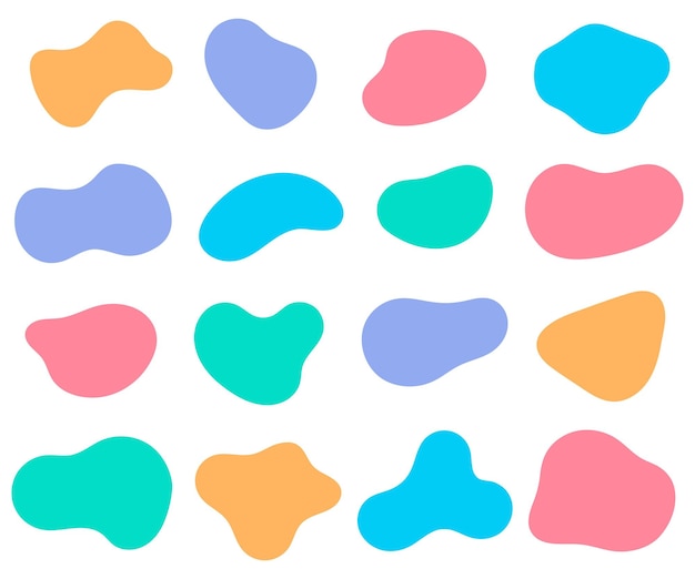 Blob 抽象的な流体の形を手で描いたコレクション