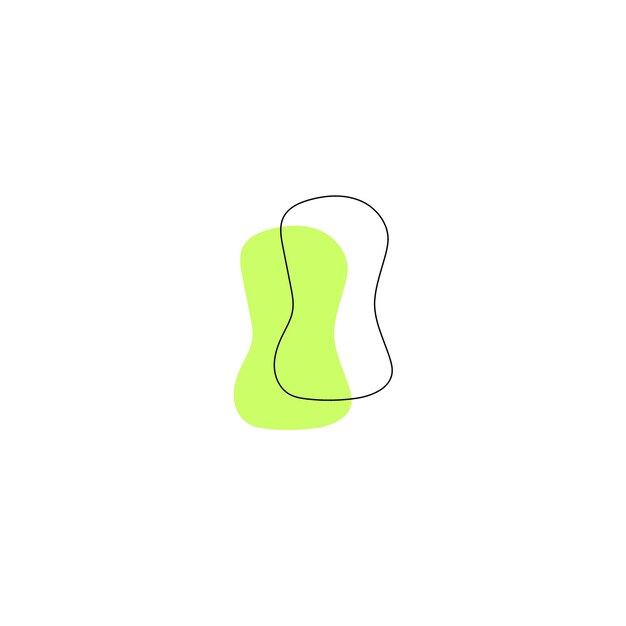 blob element vector lichtgroene kleur behang