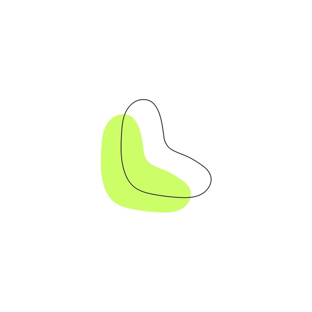 blob element vector lichtgroene kleur inkt