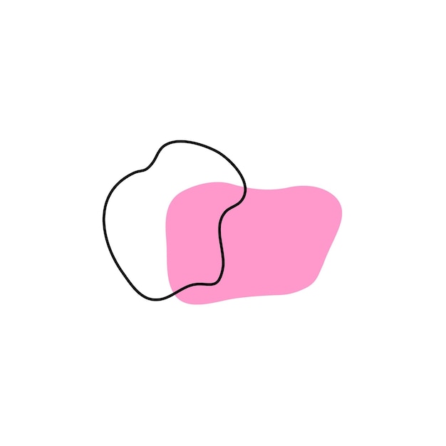 blob outline in roze samenvatting