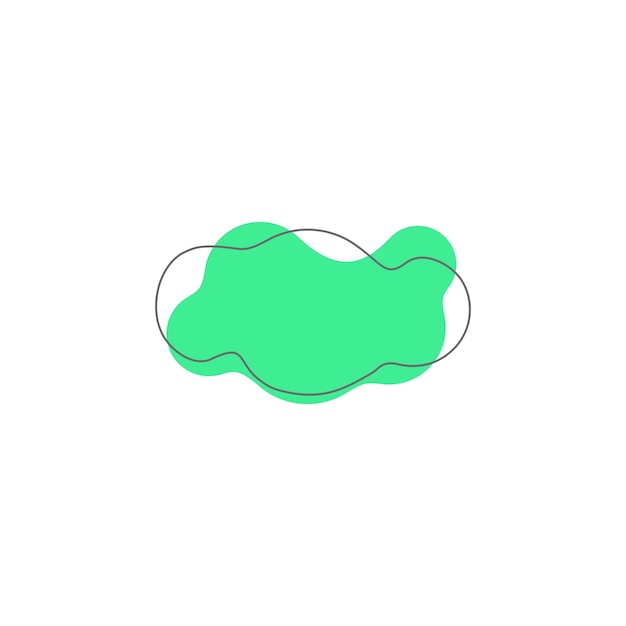 blob set hand te tekenen elementen doodle