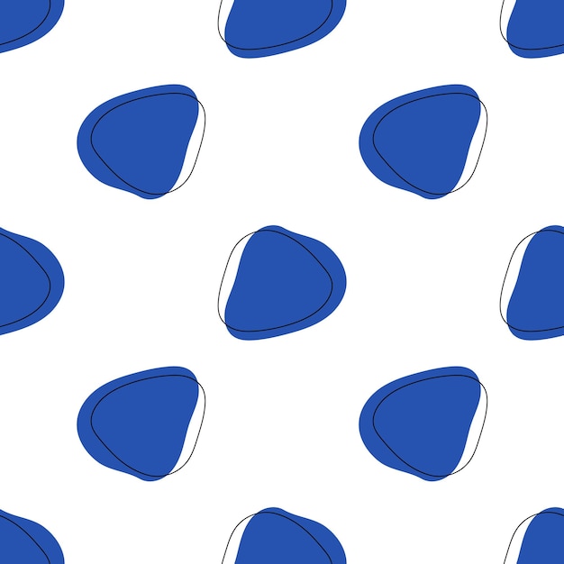 Blob shape abstract blue color pattern