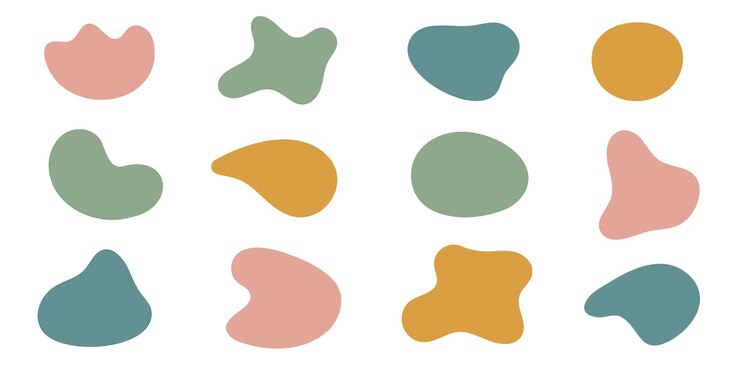 Vector blob shape organic in boho style for childrens illustration collection from abstract modern forms