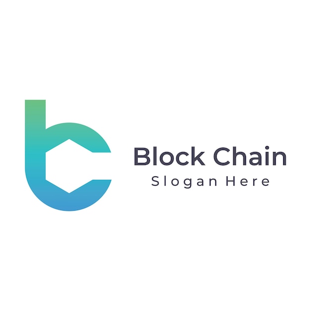 Дизайн шаблона логотипа цепочки блоковГеометрическая цепочка блоков с шестиугольниками современная технологическая коробка Блок-цепь для бизнес-технологий и знаков данных