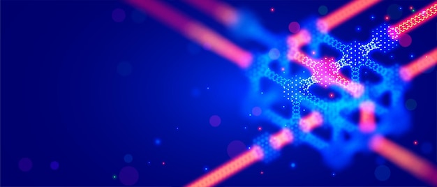 block chain technology in the form of digital cubes connected to the network data blocks in cyberspace fintech computer isometric conceptual background blockchain network abstract illustration