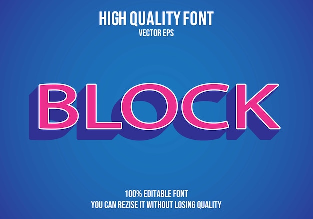 Block editable text Effect