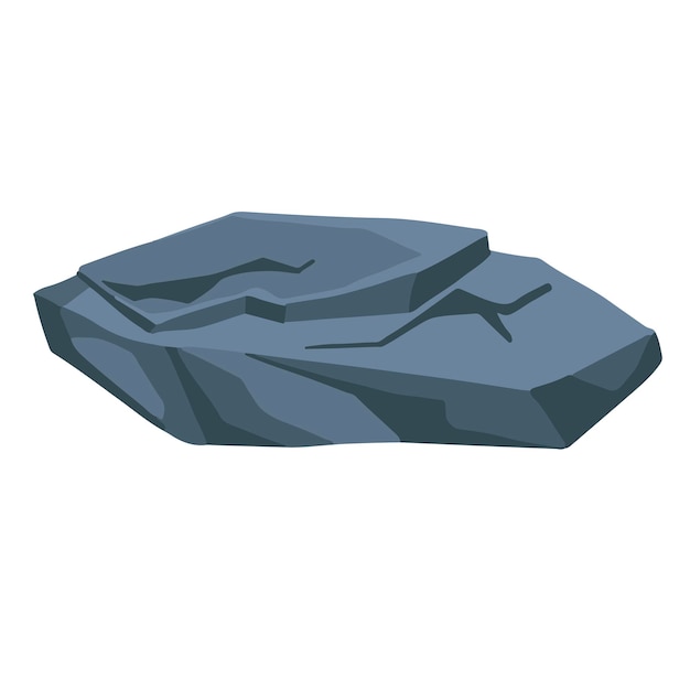 Vector block stone lump gray handdrawn