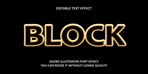 Block Text Font Effect