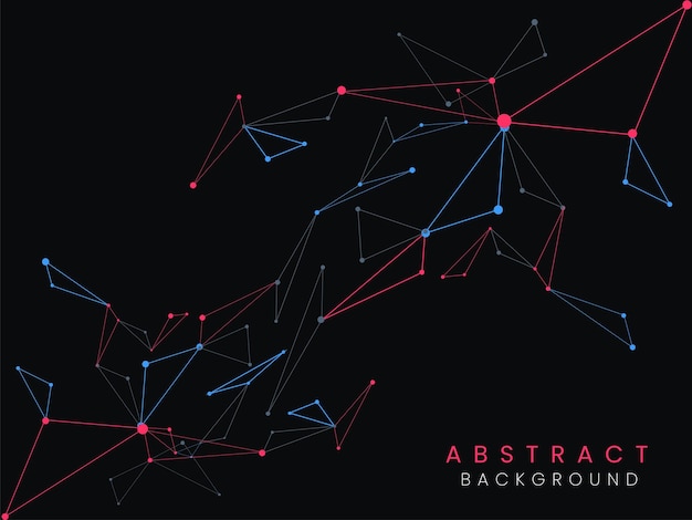 Blockchain abstract pattern in dark background