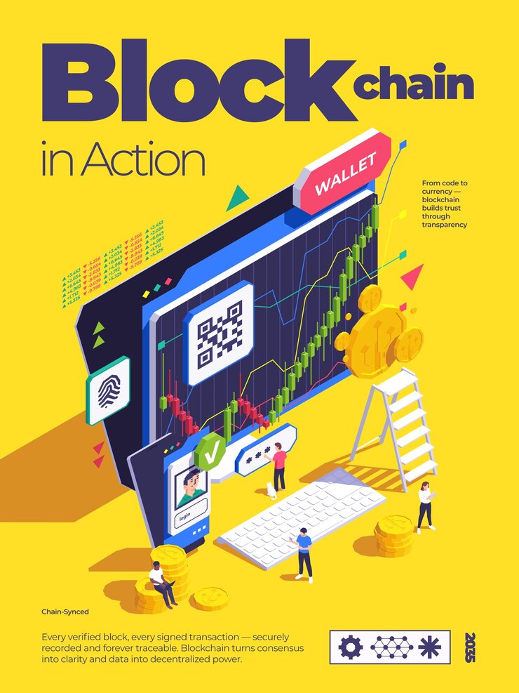 Vector blockchain in action: cryptocurrency and digital wallet