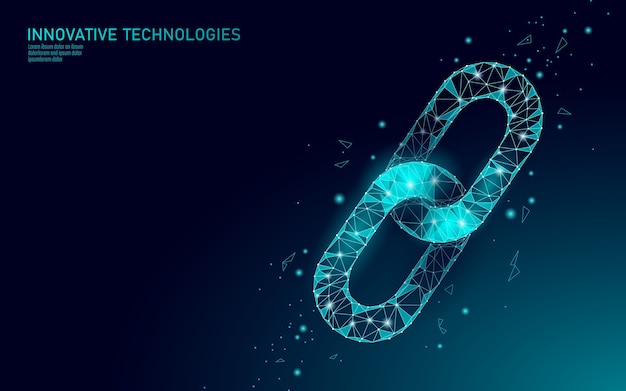 Blockchain business symbol concept. Chain connection network finance information security.   . Global technology e-commerce online 