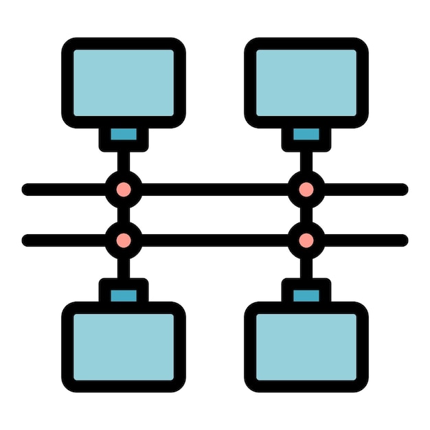 ベクトル blockchain コード アイコン白い背景色フラットに分離された web デザインの概要 blockchain コード ベクトル アイコン