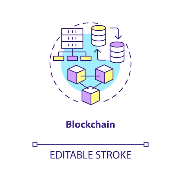 Blockchain-concept icoon