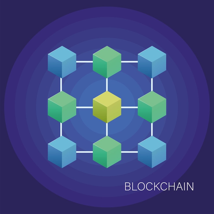 Vector blockchain cryptocurrency finance