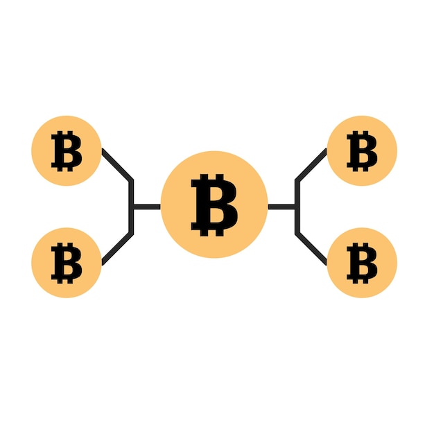 Значок финансовых технологий криптовалюты Blockchain
