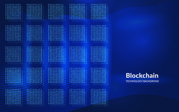 blockchain digital background with glowing binary code blocks futuristic technology concept symbolizing decentralized data networks cryptocurrency and secure information flow