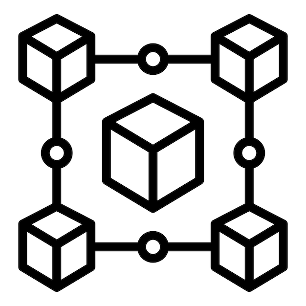 ブロックチェーンアイコンのスタイル