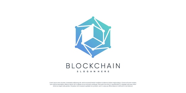 モダンなスタイルのアイデアを取り入れたブロックチェーンのロゴデザイン