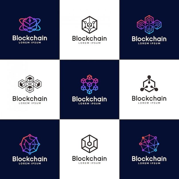 Дизайн логотипа Blockchain