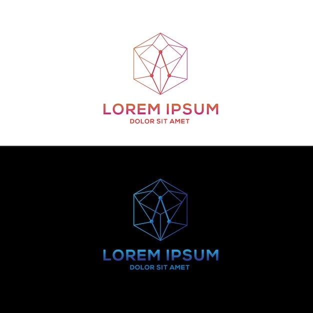 Blockchain A logo template