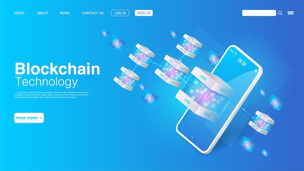 Vector blockchain technologie concept vector eps 10